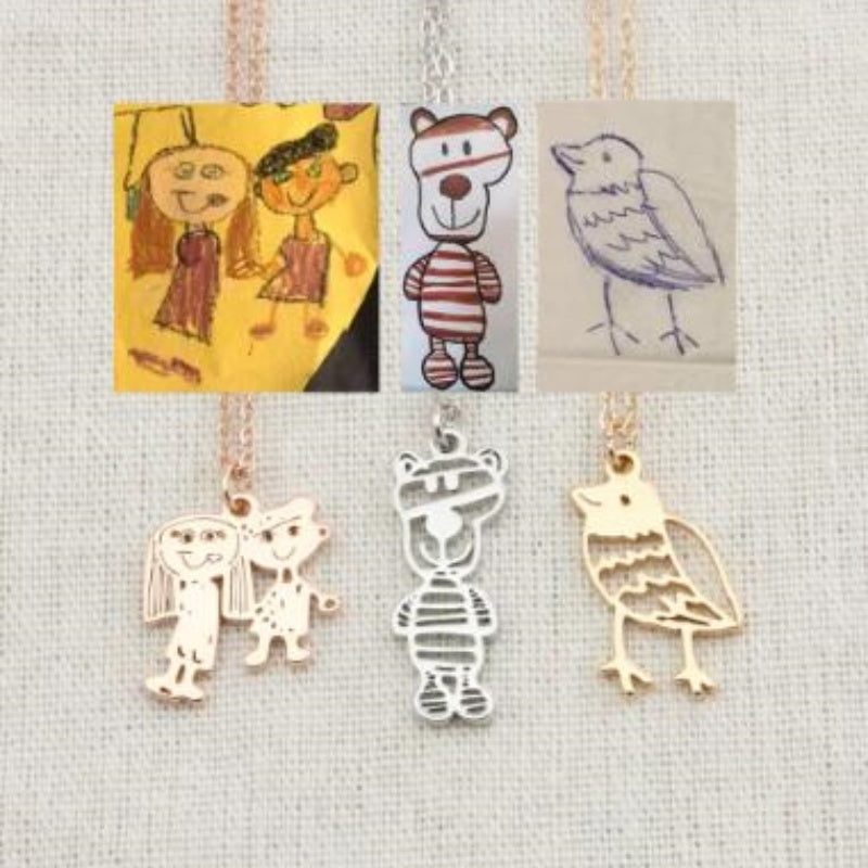 Custom Kids Artwork Necklace