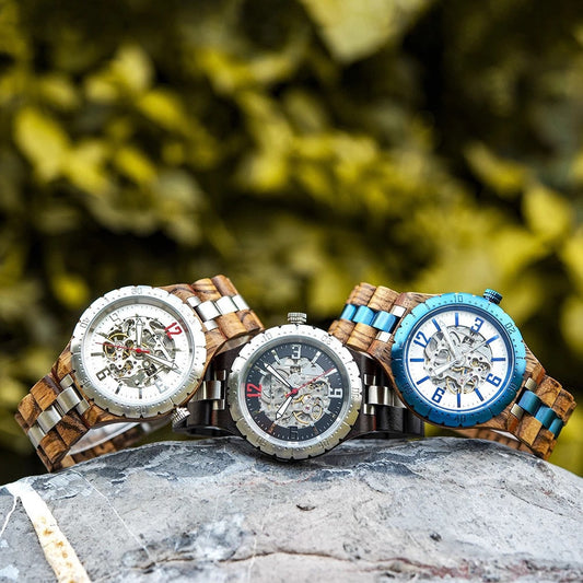 Men's Luxury Wooden Automatic Mechanical Watch