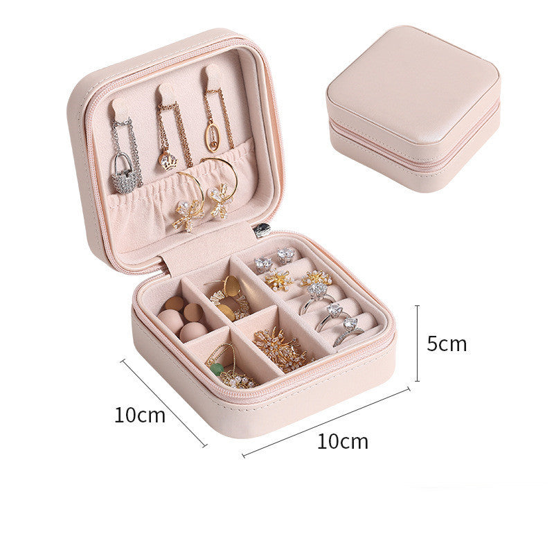 Portable Single-Layer Jewelry Box