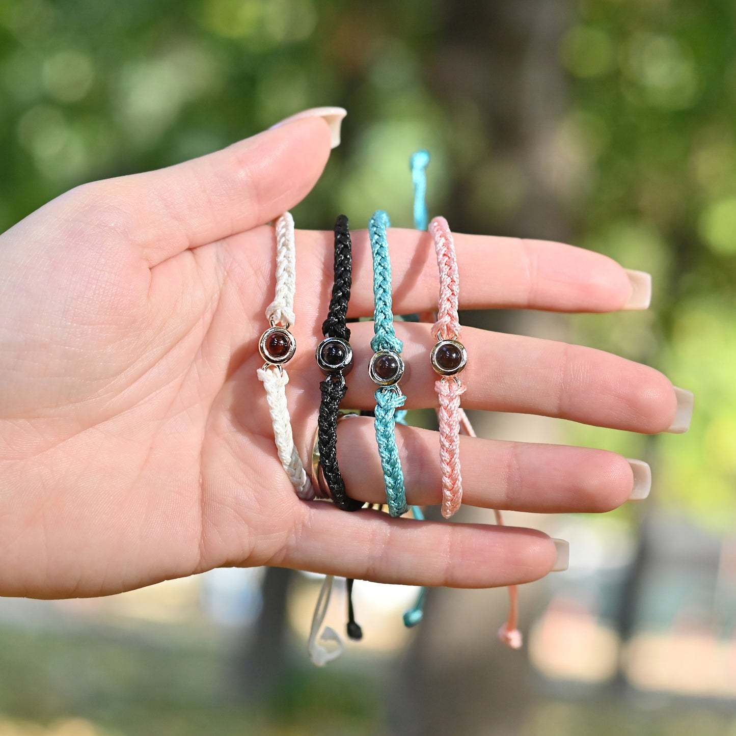 Custom Photo Projection Braided Bracelet