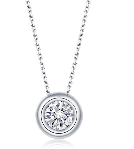 S925 Sterling Silver Round Moissanite Jewelry Set