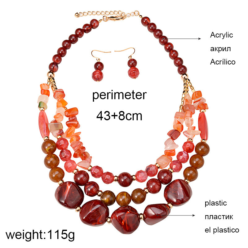 Bohemian African Beads Wedding Jewelry Set