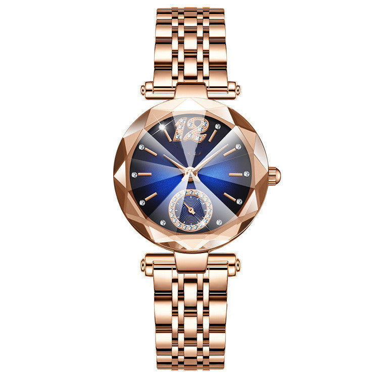 Exquisite Women's Gradient Diamond-Face Quartz Watch