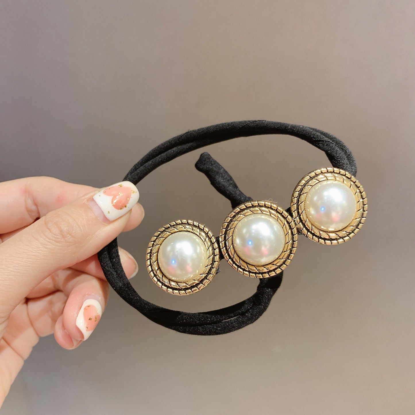 Trendy Pearl and Diamond Braided Hairpin