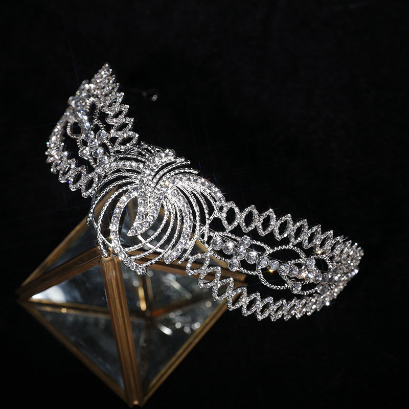 Opulent Rhinestone Baroque Bridal Crown