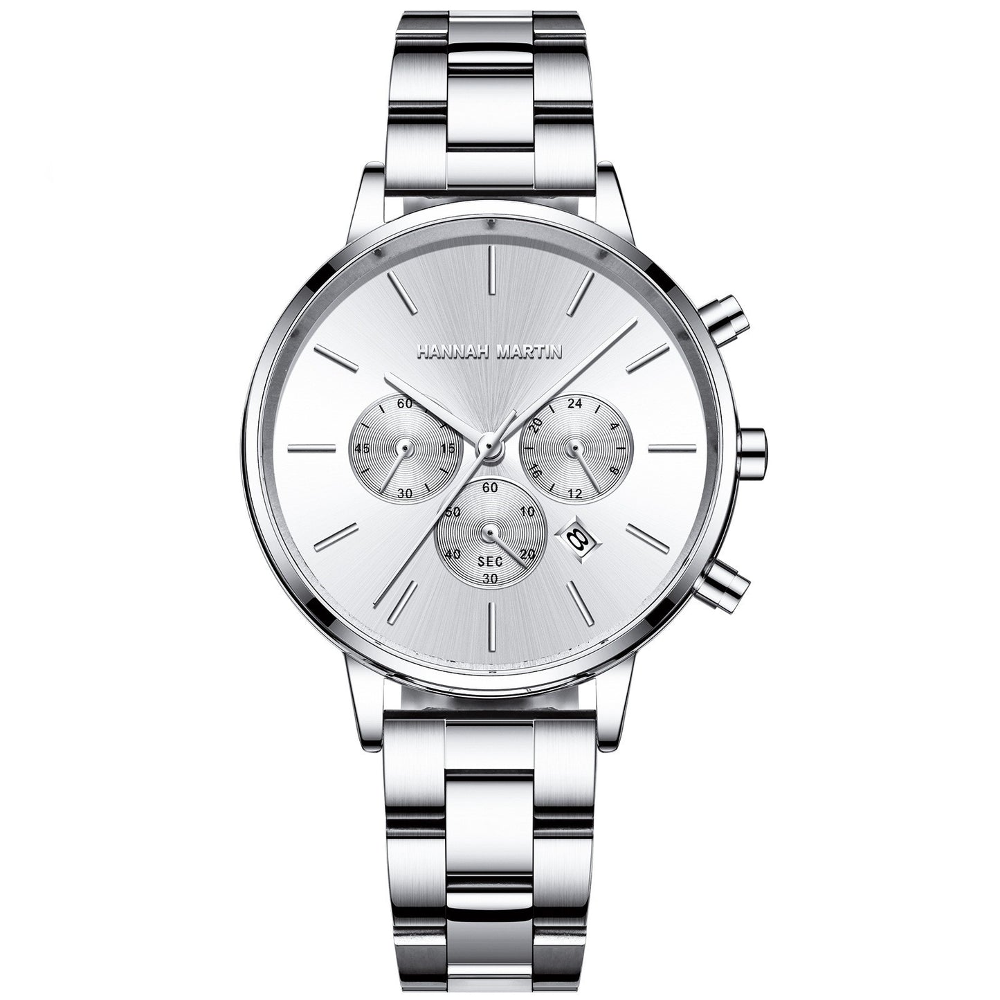 Stainless Steel Chain Double Snap Watch