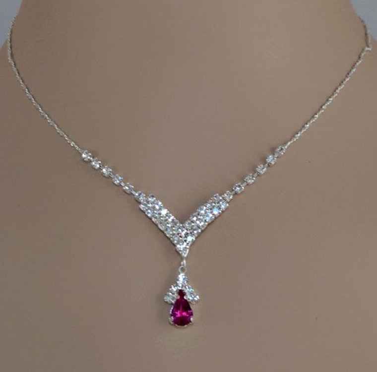 Dazzling Zirconia Gemstone Jewelry Set