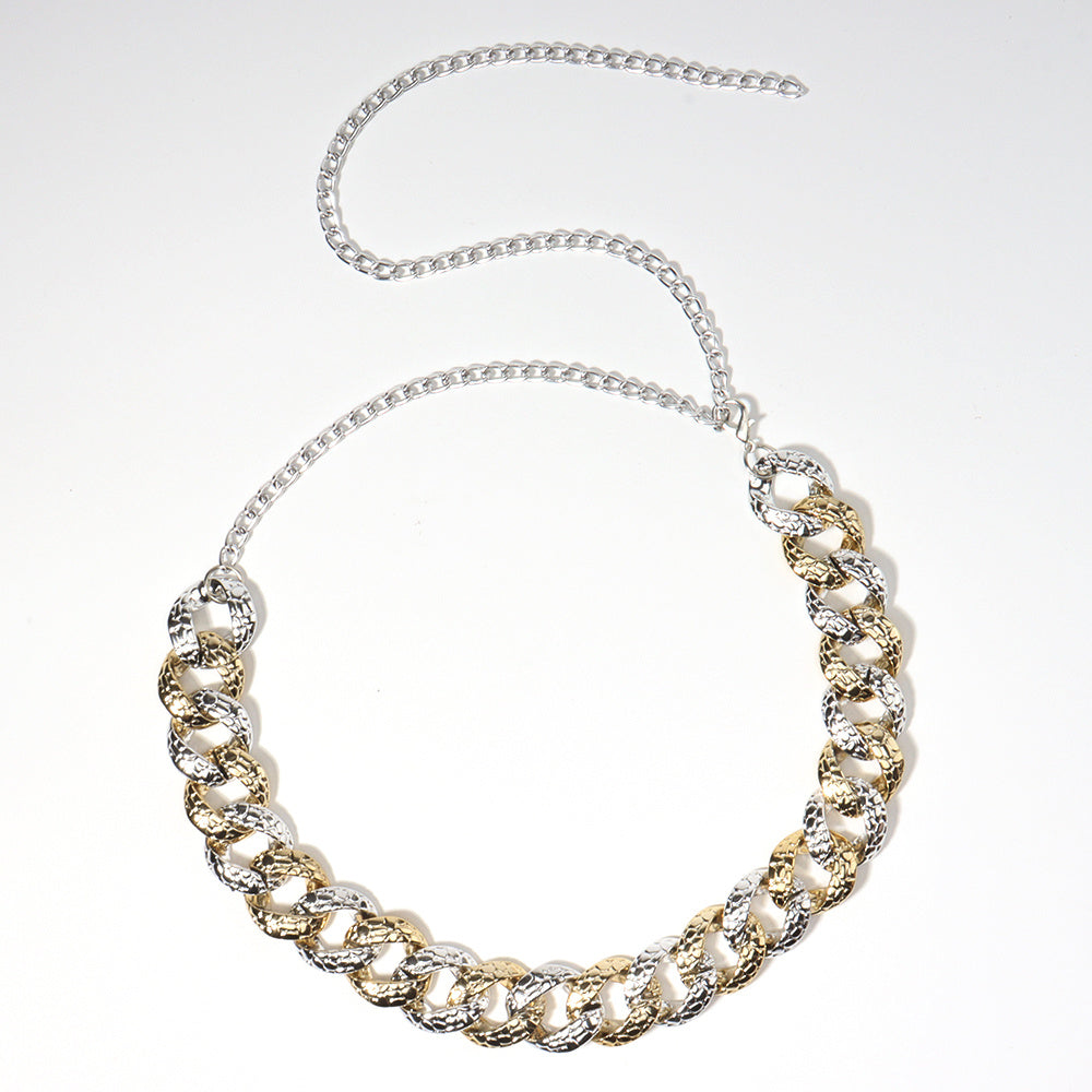 Dainty Punk Adjustable Waist Chain - Silver & Gold Waist Jewelry