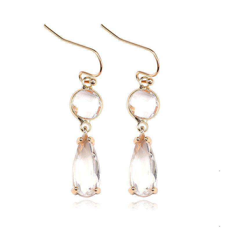 Elegant Pink & Emerald Double Drop Earrings
