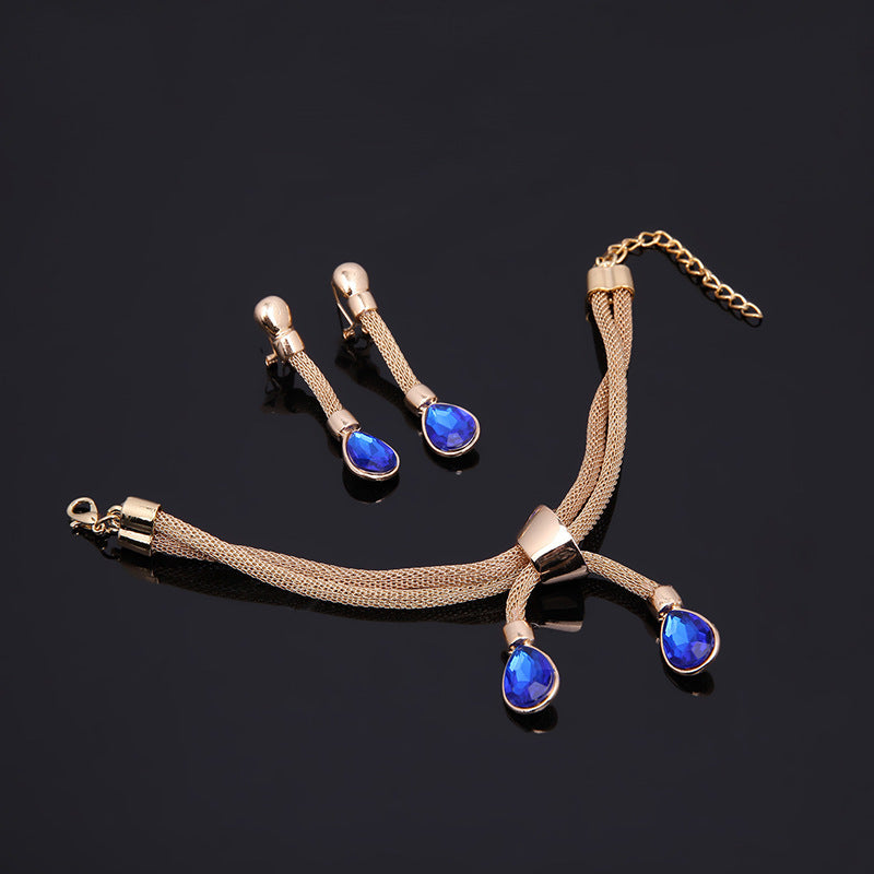 Exquisite Four-Piece Gilded Jewelry Set