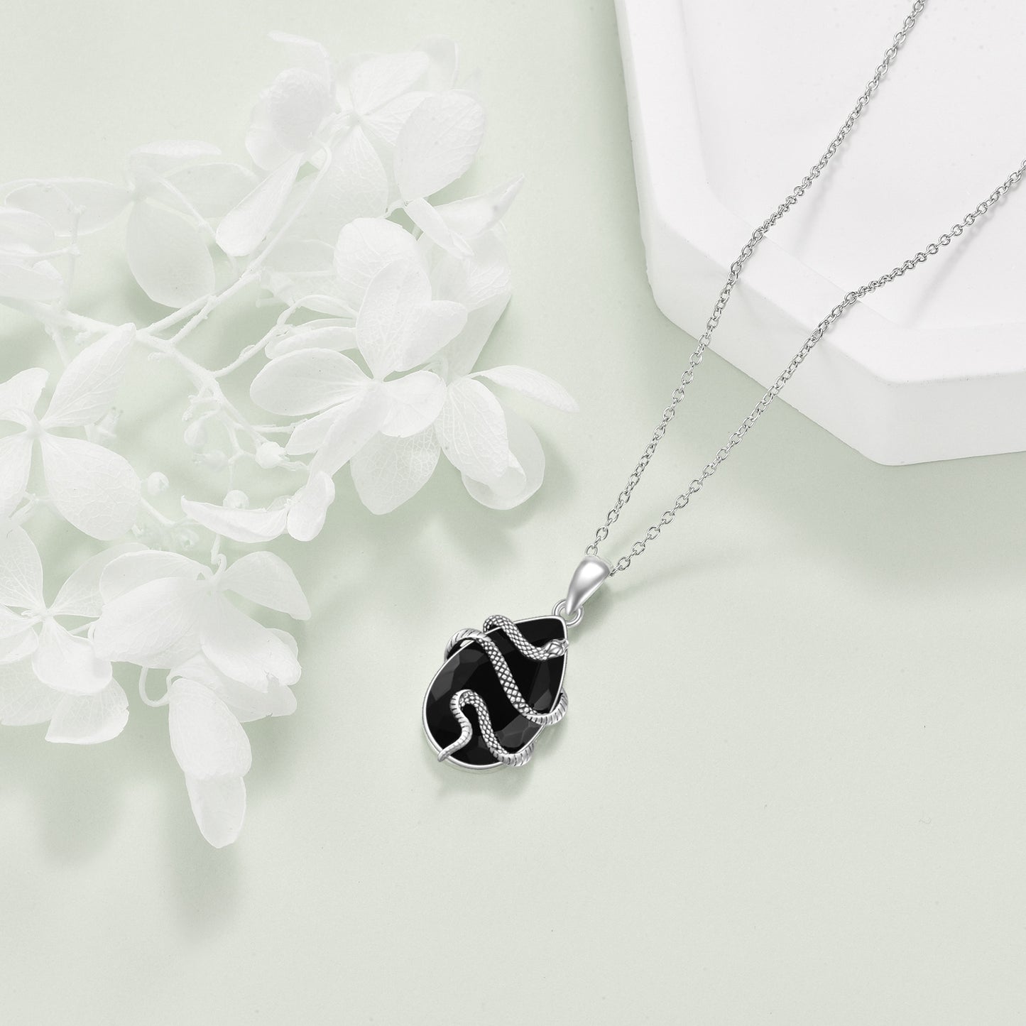 Protective Serpent Crystal Pendant Necklace