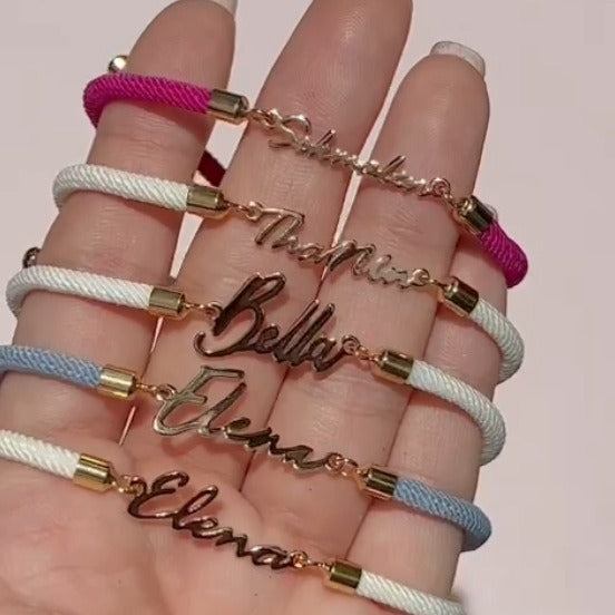 Custom Colorful Rope Name Bracelet