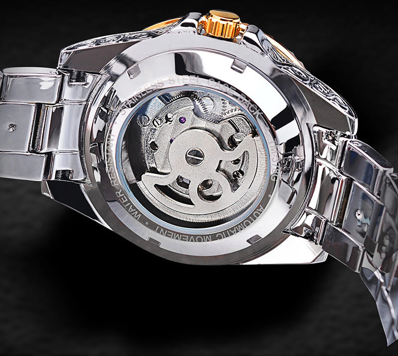 Skeleton Carved Tourbillon Mechanical Watch