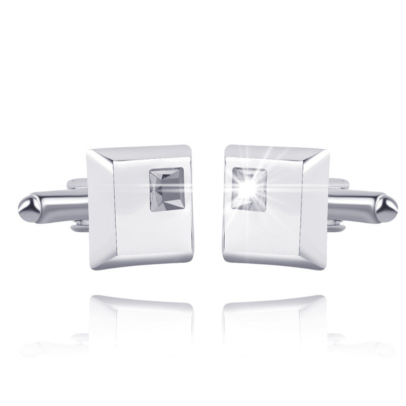 Fashionable Men's French Shirt Diamond Cufflinks