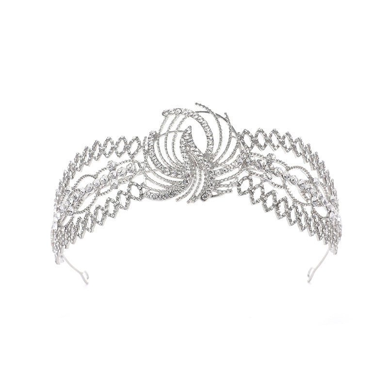 Opulent Rhinestone Baroque Bridal Crown