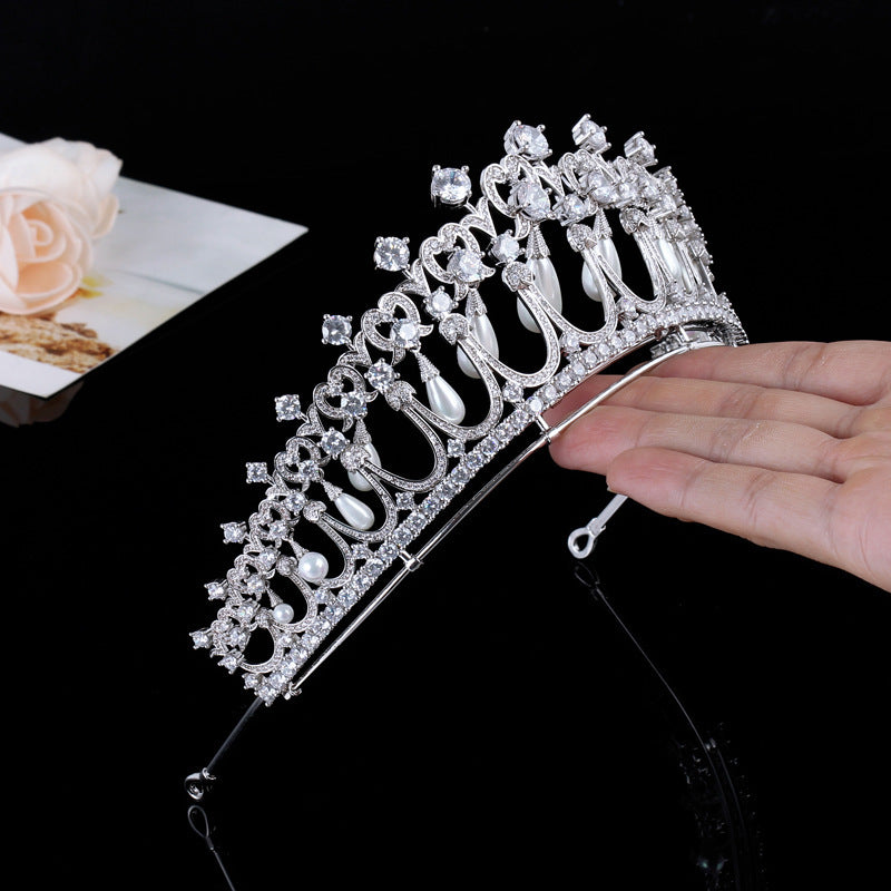 Pearl and Zircon Bridal Tiara