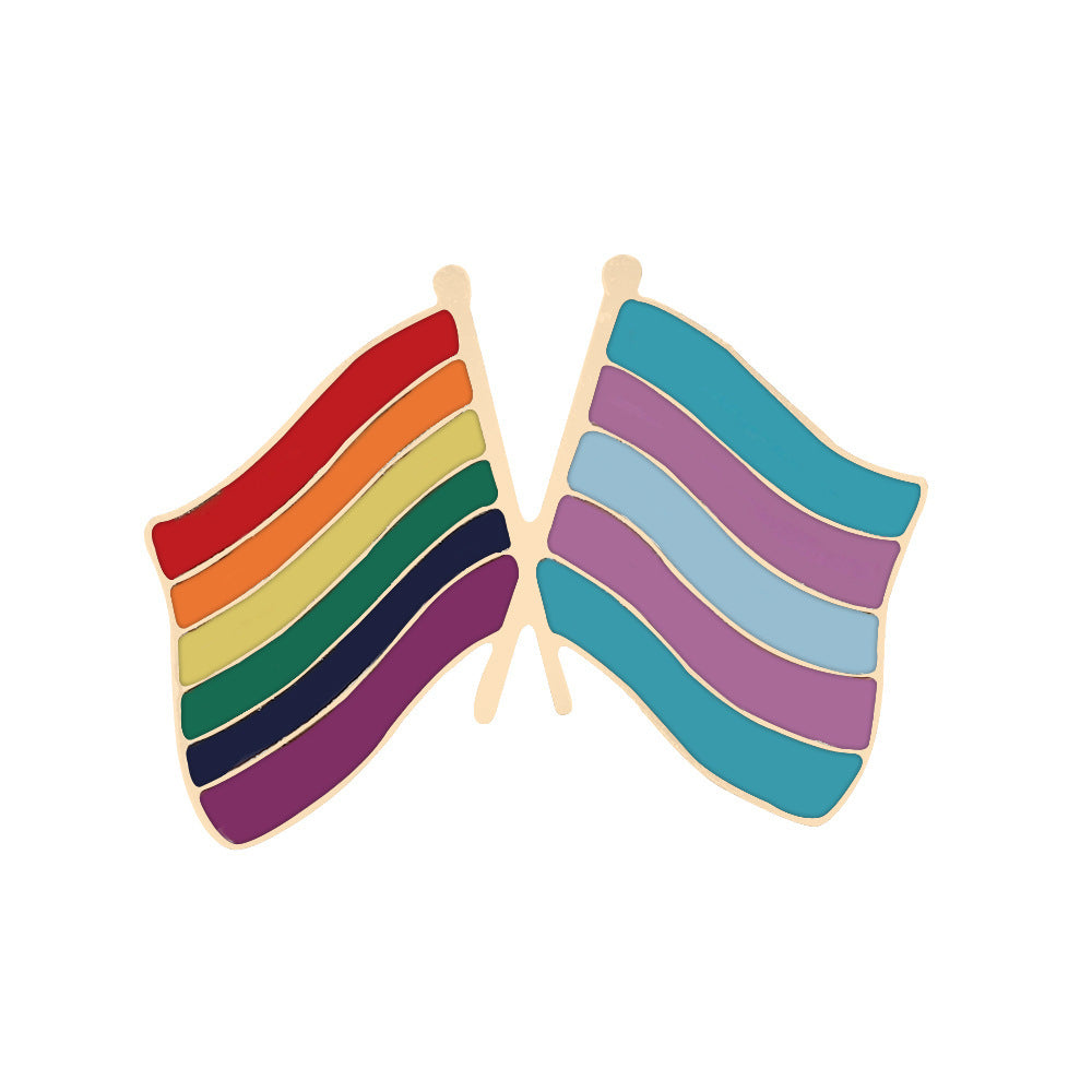 Creative Six-Color Rainbow Brooch
