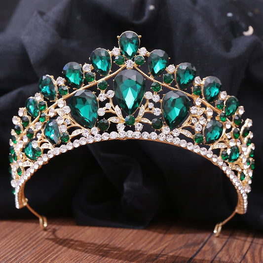 Radiant Diamond Inlay Bridal Crown