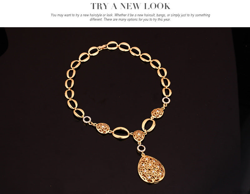 Elegant Gold Plated Four-Piece Jewelry Set