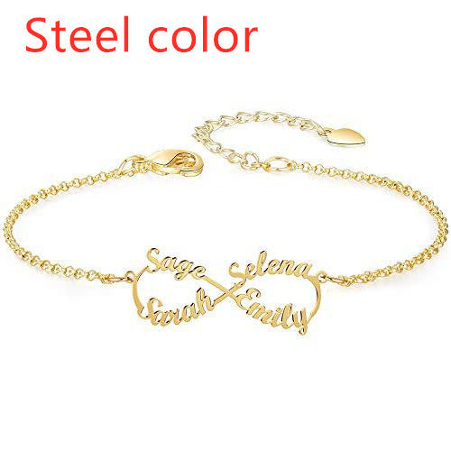 Personalized Titanium Steel Name Bracelet