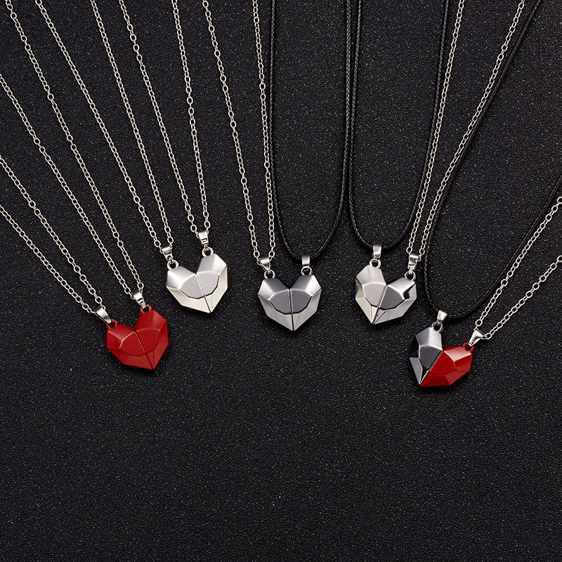 Creative Magnetic Wishing Stone Couple's Necklace