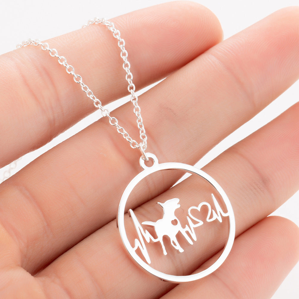 Pet Dog Heartbeat Monitor Necklace
