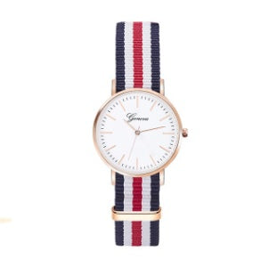 Trendy Canvas Strap Quartz Couple Watch