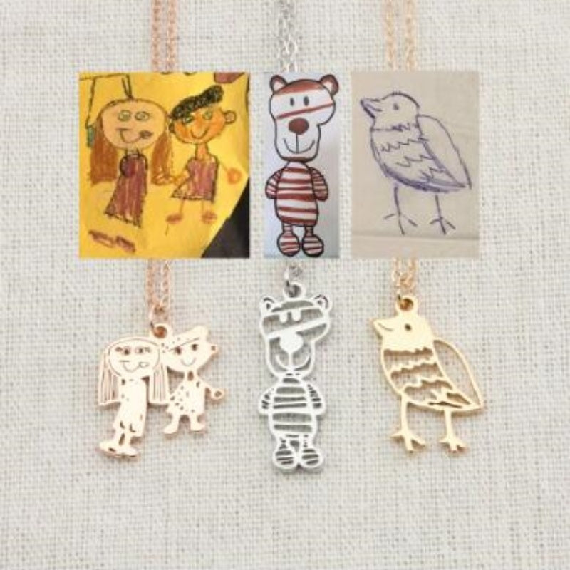 Custom Kids Artwork Necklace
