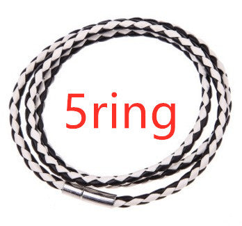 Personalized Braided Leather Name Bracelet for Men