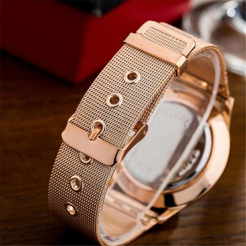 Chic Unisex Minimalist Mesh Belt Quartz Watch
