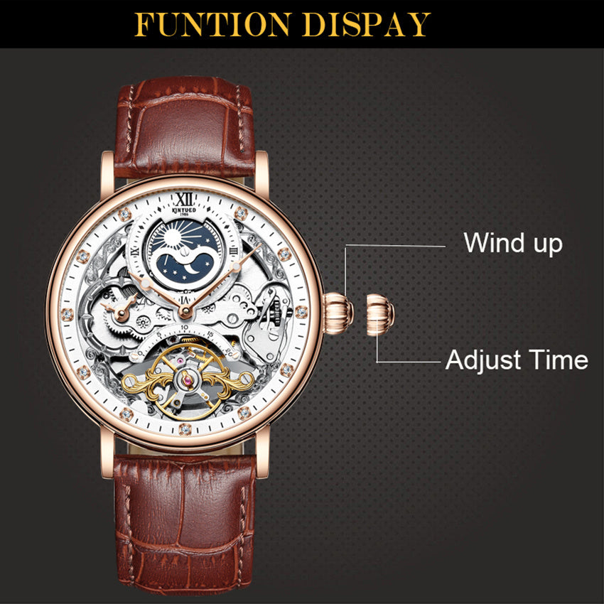 KINYUED Skeleton Automatic Mechanical Watch