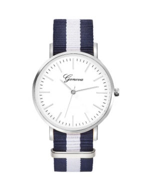 Trendy Canvas Strap Quartz Couple Watch