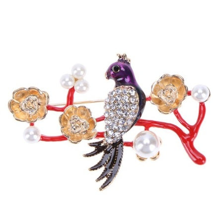 Crystal Cat Brooch Pin