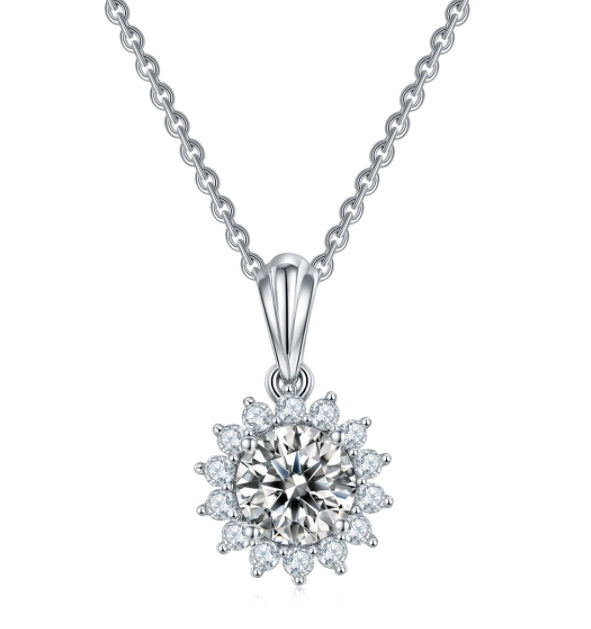 Dazzling 925 Silver Moissanite Three-Piece Jewelry Set