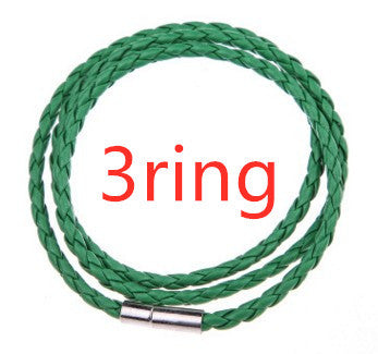 Personalized Braided Leather Name Bracelet for Men