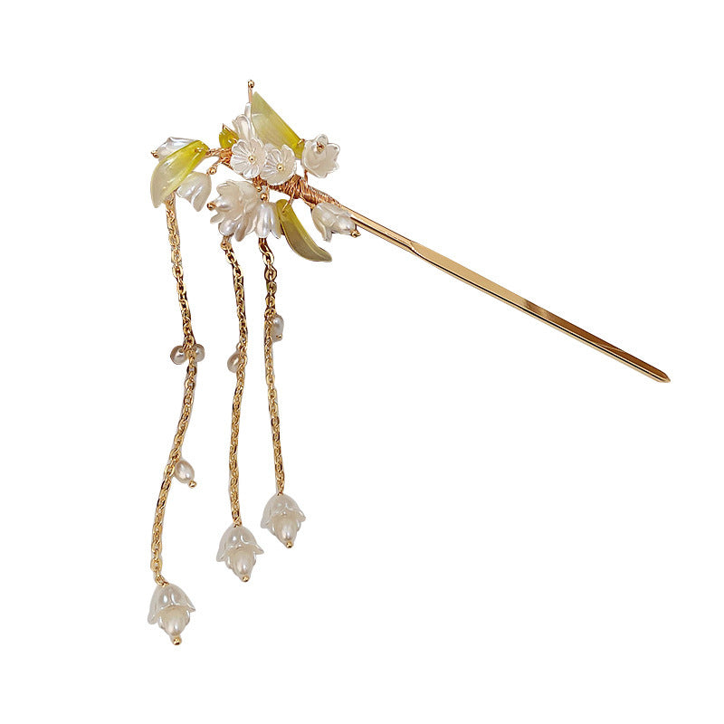 Gold Floral Fashion Hairpin
