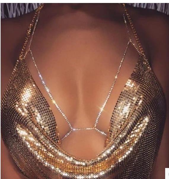 Dazzling Rhinestone Body Chain Necklace for Women