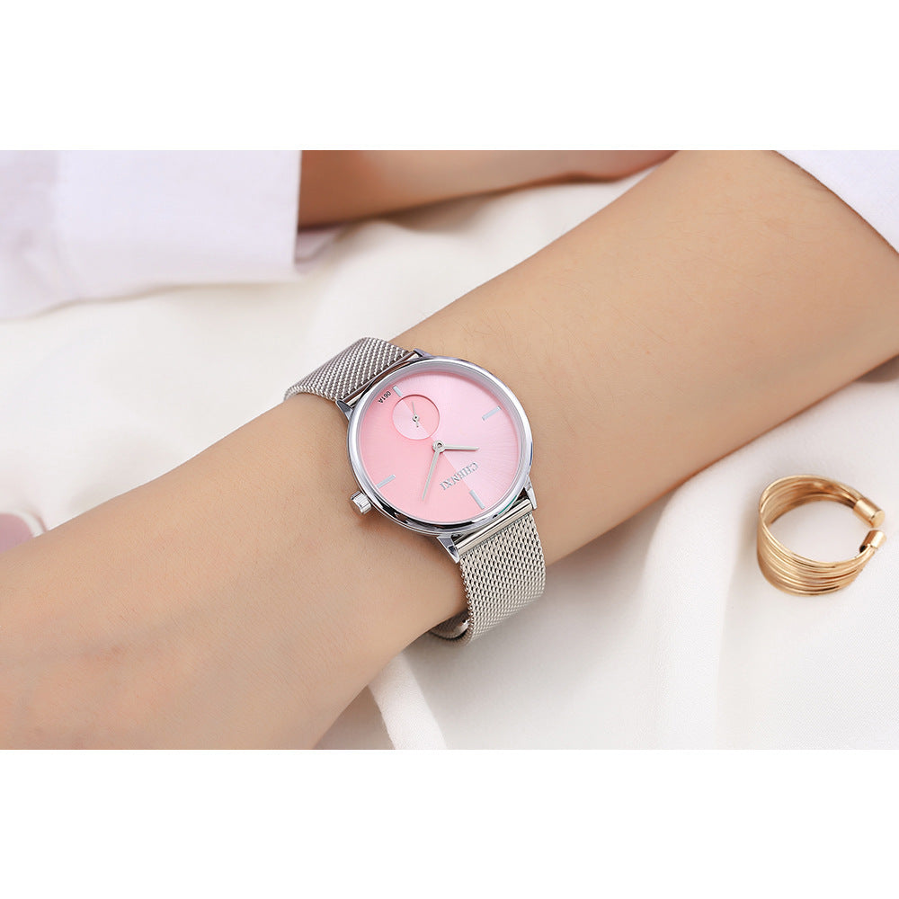 Ultra-Thin Mesh Stainless Steel Quartz Watch