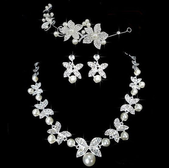 Ethereal Butterfly Pearl Bridal Set