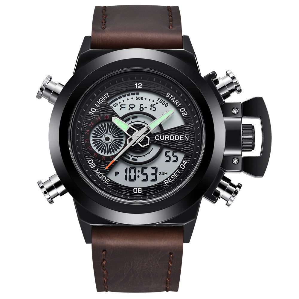 Men's Fashion Multi-functional Double Display Sports Watch