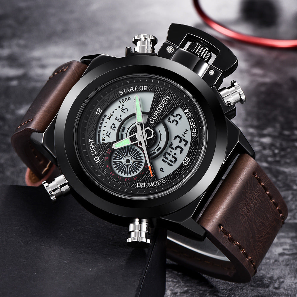 Men's Fashion Multi-functional Double Display Sports Watch