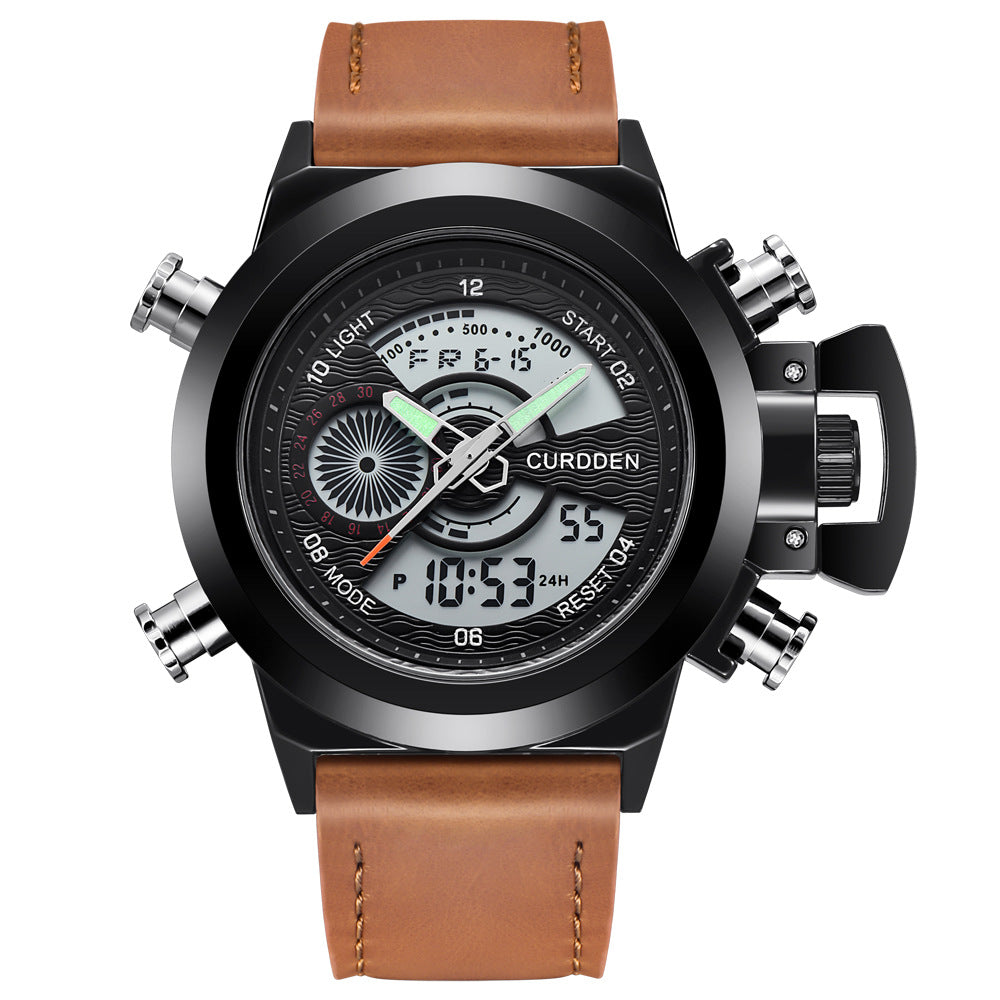 Men's Fashion Multi-functional Double Display Sports Watch