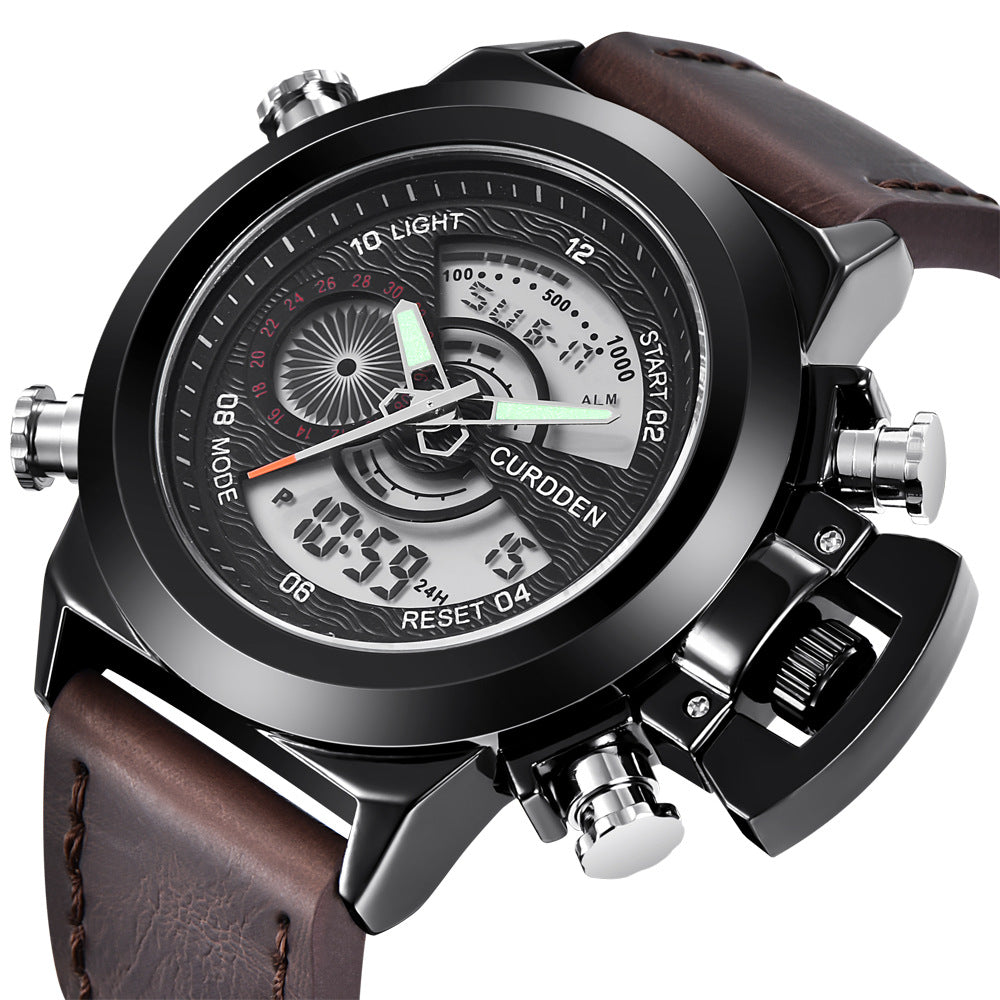 Men's Fashion Multi-functional Double Display Sports Watch