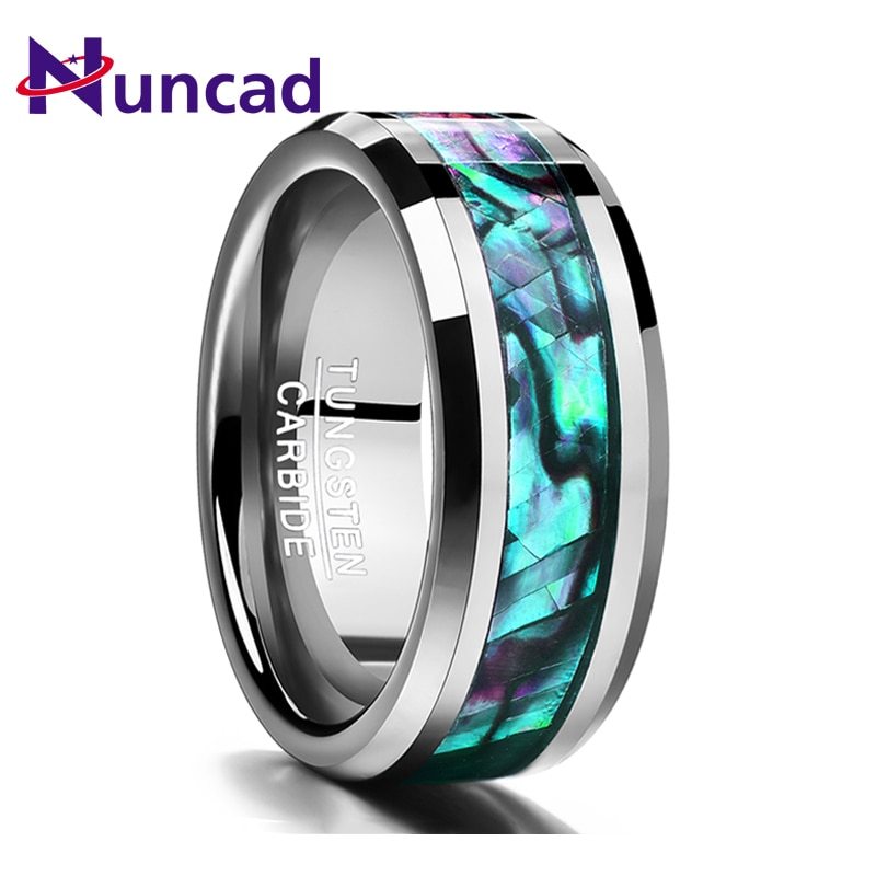 Tungsten Gold Ring with Black Veneer