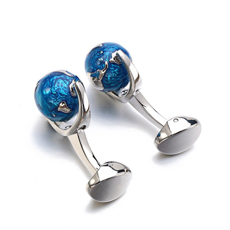 Rotatable Globe French Cufflinks