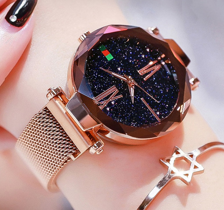 Mesmerizing Starry Sky Diamond Quartz Watch