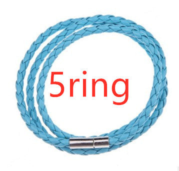 Personalized Braided Leather Name Bracelet for Men