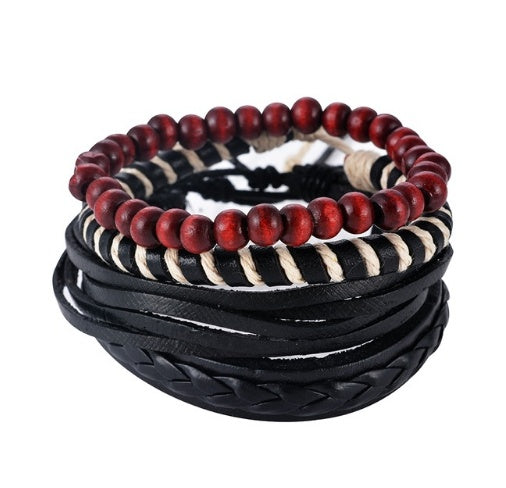 Artisan Leather Multilayer Bracelet