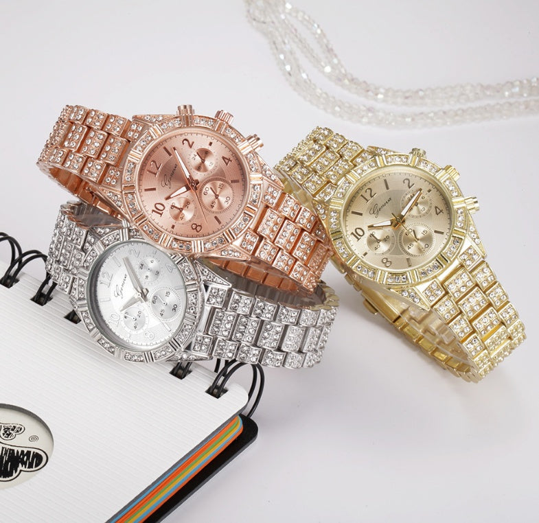 Elegant Crystal Quartz Analog Watch for Women