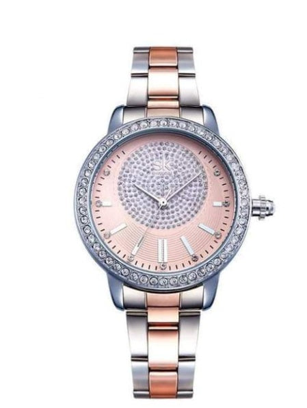 Exquisite Rose Gold Women's Waterproof Quartz Watch